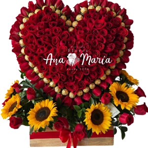 rosas en forma de corazion