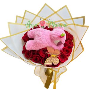 Lotso dormilon y Rosas rojas
